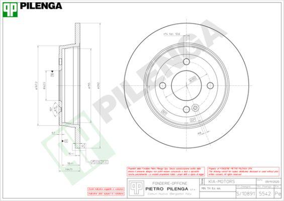 Pilenga 5542 - Тормозной диск autospares.lv