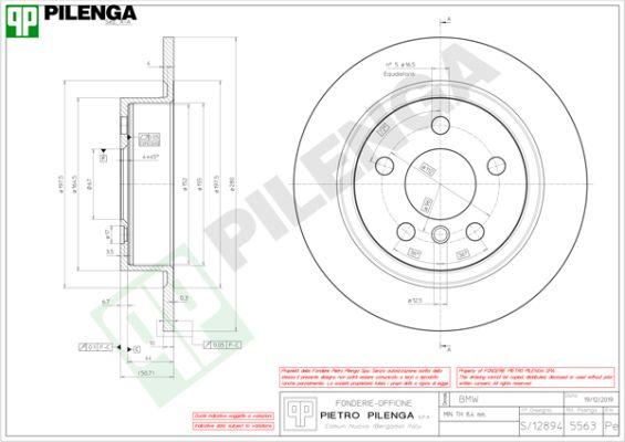 Pilenga 5563 - Тормозной диск autospares.lv