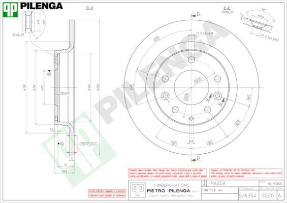 Pilenga 5520 - Тормозной диск autospares.lv