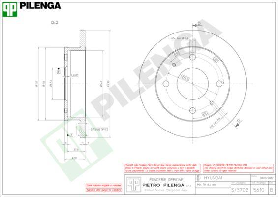 Pilenga 5610 - Тормозной диск autospares.lv