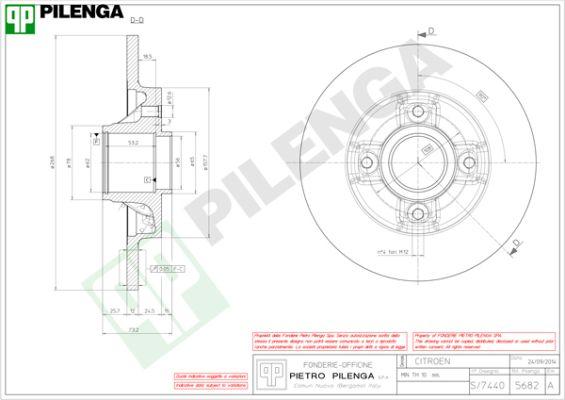 Pilenga 5682 - Тормозной диск autospares.lv