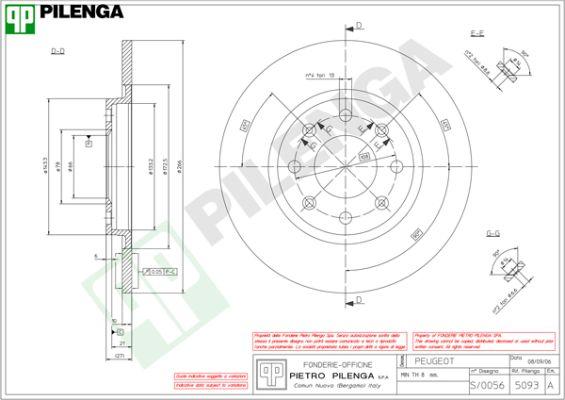 Pilenga 5093 - Тормозной диск autospares.lv