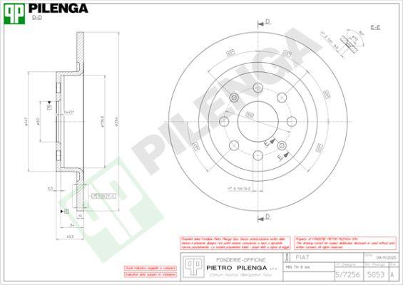 Pilenga 5053 - Тормозной диск autospares.lv