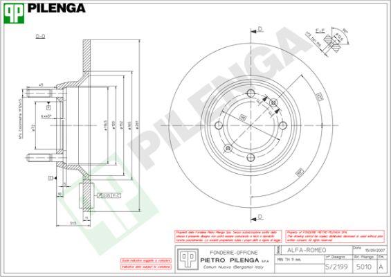 Pilenga 5010 - Тормозной диск autospares.lv