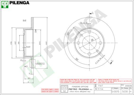 Pilenga 5030 - Тормозной диск autospares.lv