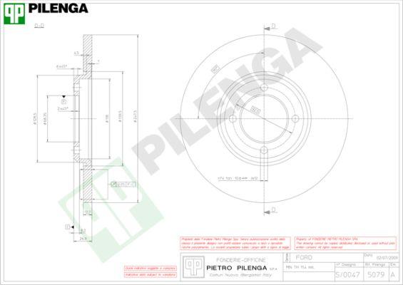 Pilenga 5079 - Тормозной диск autospares.lv