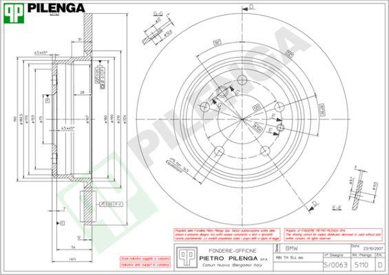 Pilenga 5110 - Тормозной диск autospares.lv