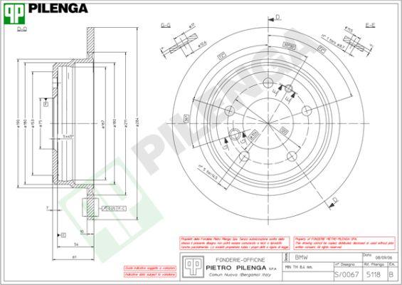 Pilenga 5118 - Тормозной диск autospares.lv