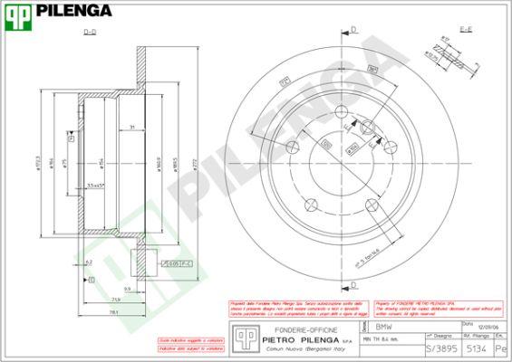 Pilenga 5134 - Тормозной диск autospares.lv
