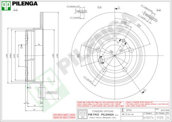 Pilenga 5125 - Тормозной диск autospares.lv