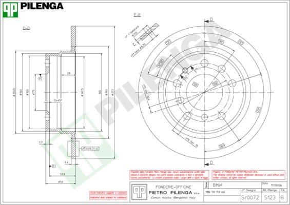Pilenga 5123 - Тормозной диск autospares.lv