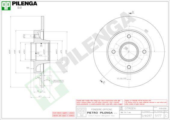 Pilenga 5177 - Тормозной диск autospares.lv
