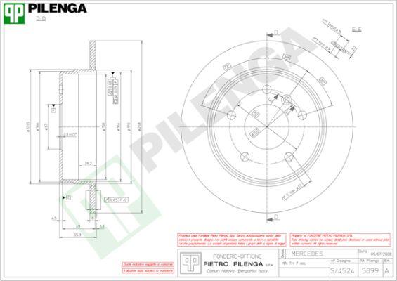 Pilenga 5899 - Тормозной диск autospares.lv