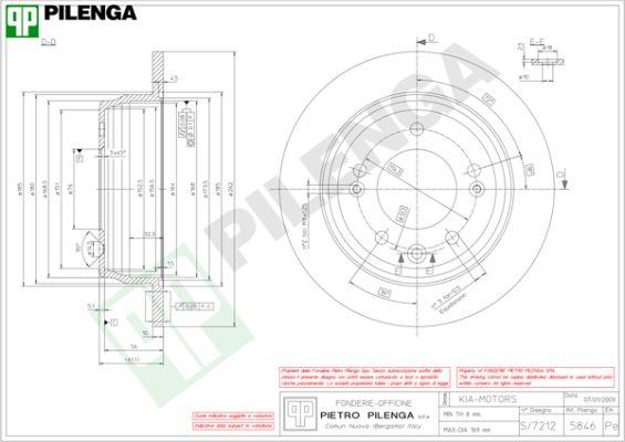 Pilenga 5846 - Тормозной диск autospares.lv