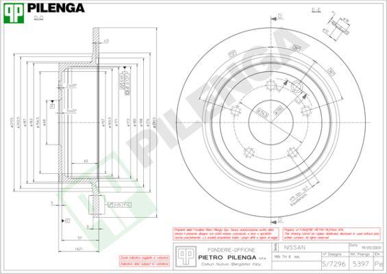 Pilenga 5397 - Тормозной диск autospares.lv