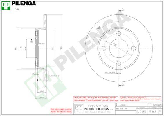 Pilenga 5365 - Тормозной диск autospares.lv