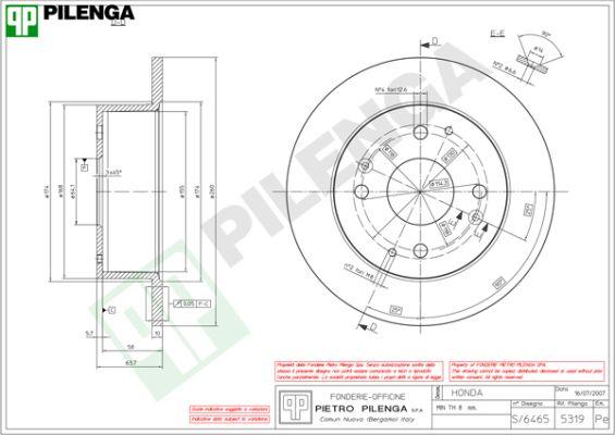 Pilenga 5319 - Тормозной диск autospares.lv