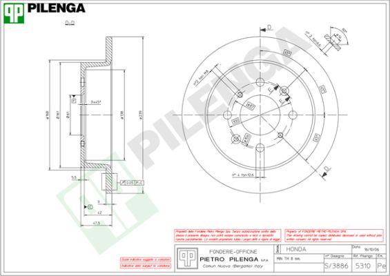 Pilenga 5310 - Тормозной диск autospares.lv