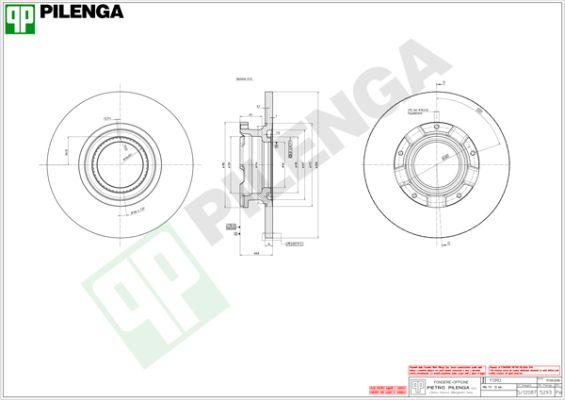 Pilenga 5293 - Тормозной диск autospares.lv