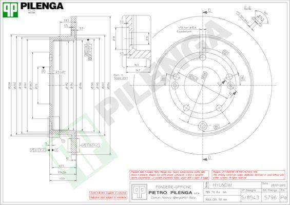 Pilenga 5796 - Тормозной диск autospares.lv