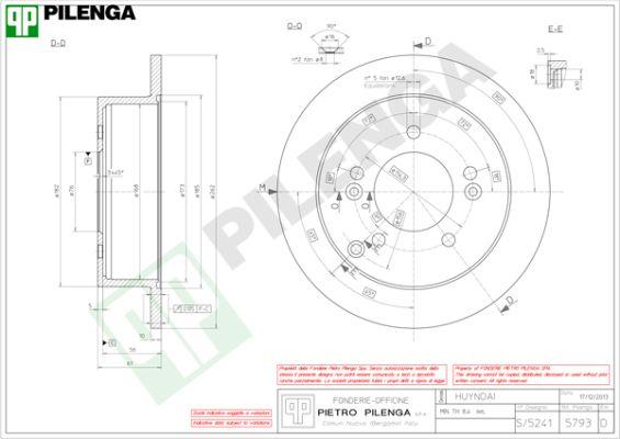 Pilenga 5793 - Тормозной диск autospares.lv