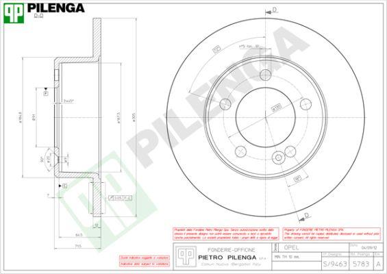 Pilenga 5783 - Тормозной диск autospares.lv