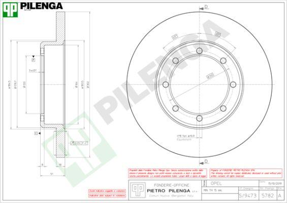 Pilenga 5782 - Тормозной диск autospares.lv