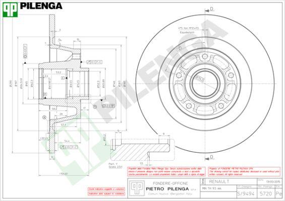 Pilenga 5720 - Тормозной диск autospares.lv