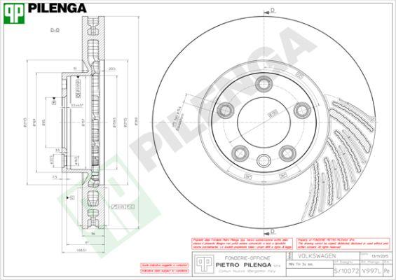 Pilenga V997L - Тормозной диск autospares.lv