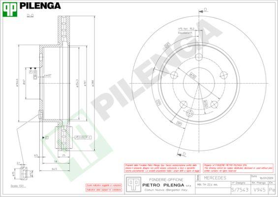 Pilenga V945 - Тормозной диск autospares.lv