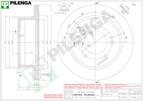 Pilenga V966 - Тормозной диск autospares.lv