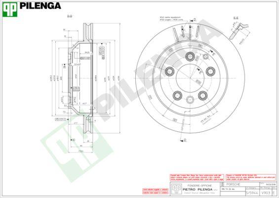 Pilenga V903 - Тормозной диск autospares.lv