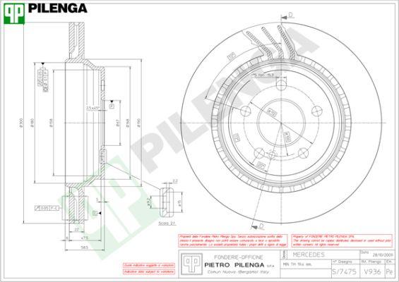 Pilenga V936 - Тормозной диск autospares.lv