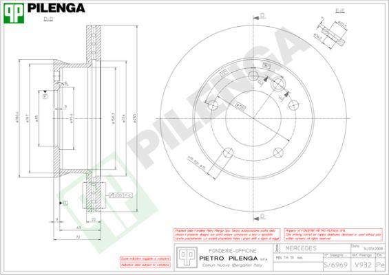 Pilenga V932 - Тормозной диск autospares.lv