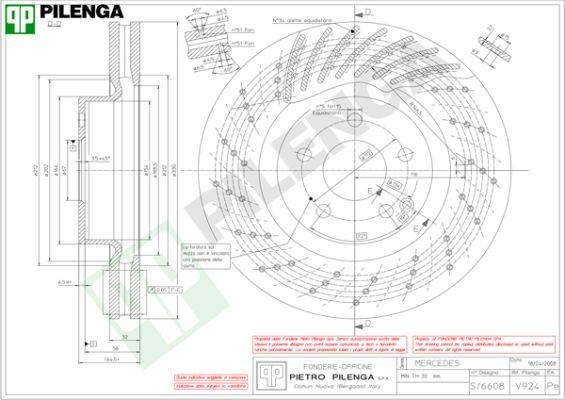 Pilenga V924 - Тормозной диск autospares.lv