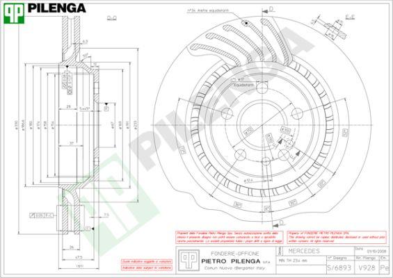 Pilenga V928 - Тормозной диск autospares.lv