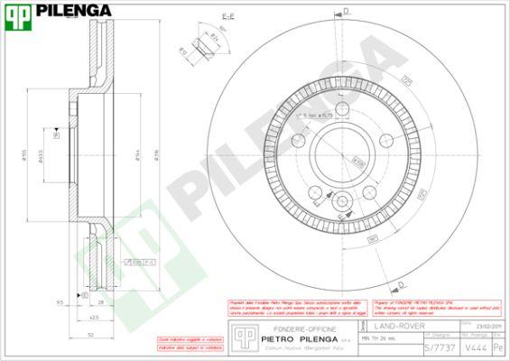 Pilenga V444 - Тормозной диск autospares.lv