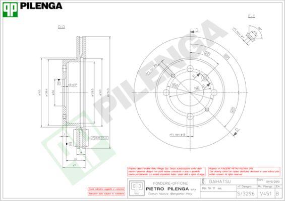 Pilenga V451 - Тормозной диск autospares.lv