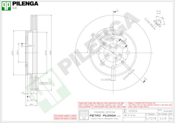 Pilenga V419 - Тормозной диск autospares.lv