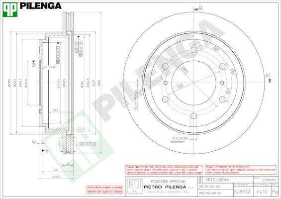 Pilenga V410 - Тормозной диск autospares.lv