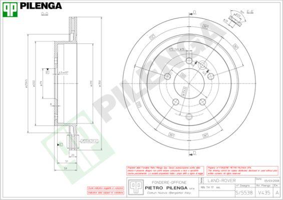 Pilenga V435 - Тормозной диск autospares.lv