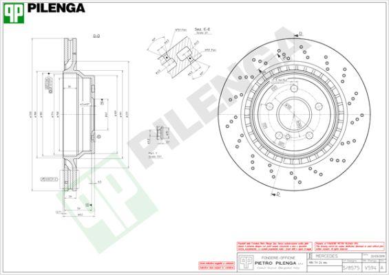 Pilenga V594 - Тормозной диск autospares.lv