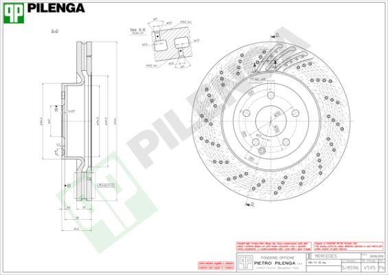 Pilenga V595 - Тормозной диск autospares.lv