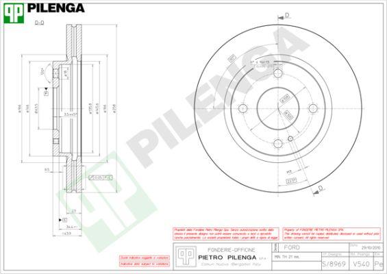 Pilenga V540 - Тормозной диск autospares.lv