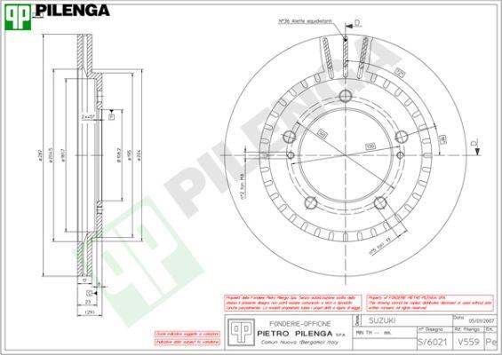 Pilenga V559 - Тормозной диск autospares.lv