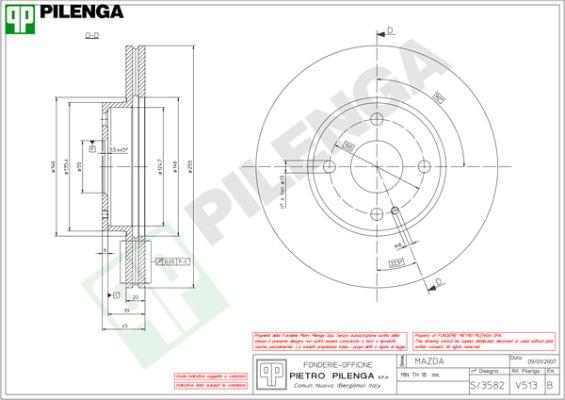 Pilenga V513 - Тормозной диск autospares.lv