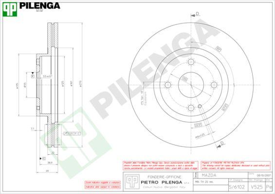 Pilenga V525 - Тормозной диск autospares.lv