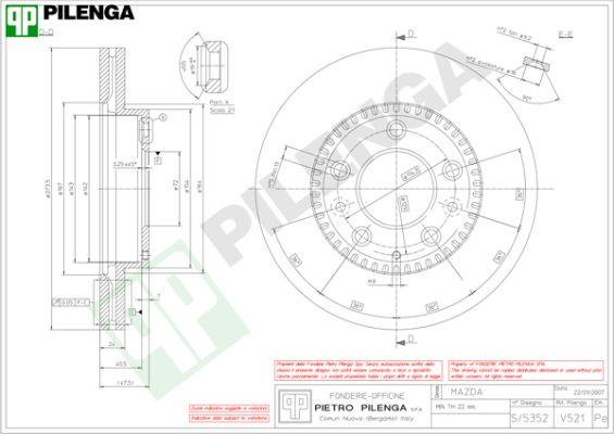 Pilenga V521 - Тормозной диск autospares.lv