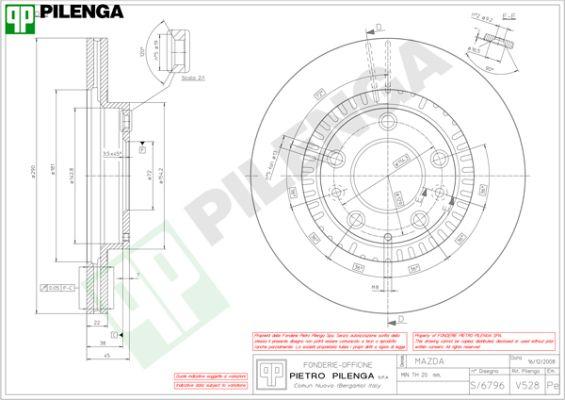 Pilenga V528 - Тормозной диск autospares.lv