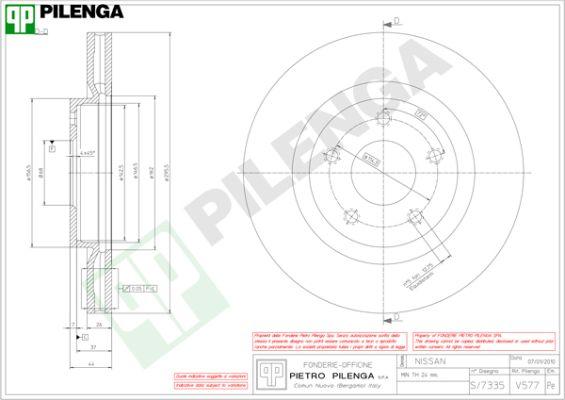 Pilenga V577 - Тормозной диск autospares.lv